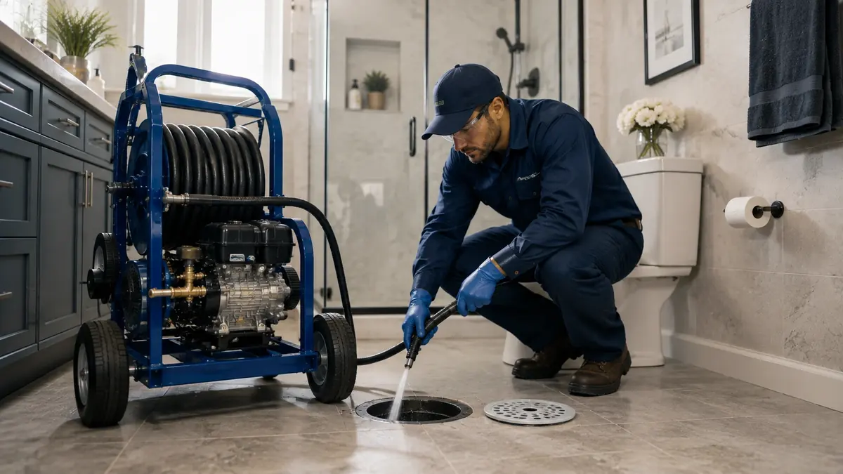 Bathroom Drain Hydro Jetting in Benicia