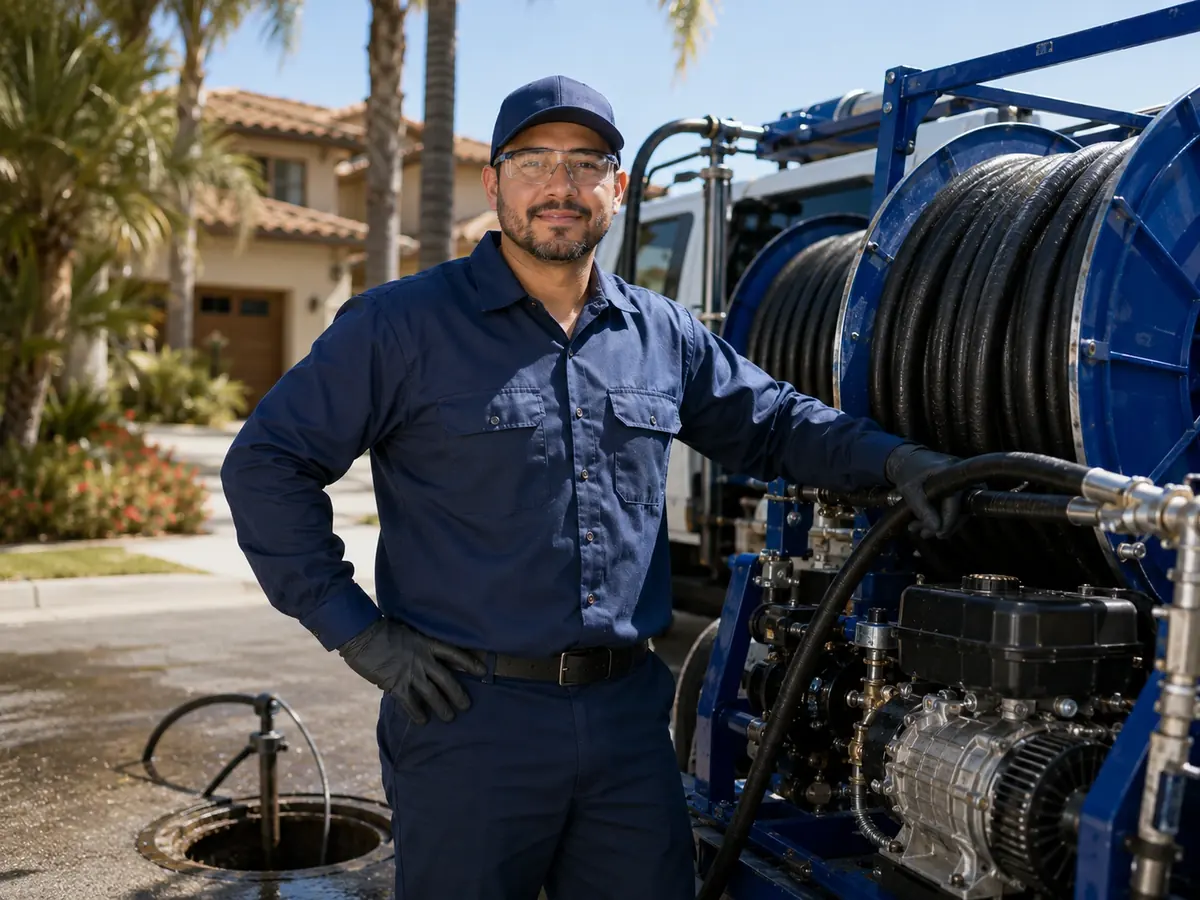 Hydro jet sewer cleaning in Benicia