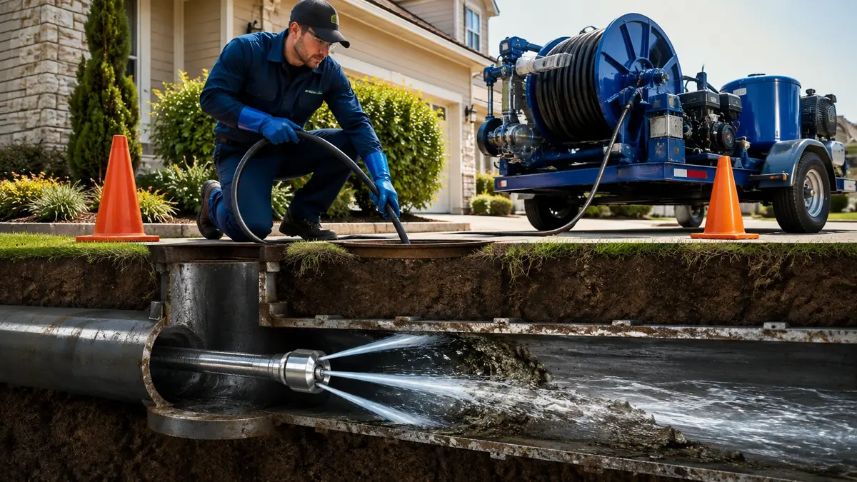 Main Sewer Line Hydro Jet Cleaning in Benicia