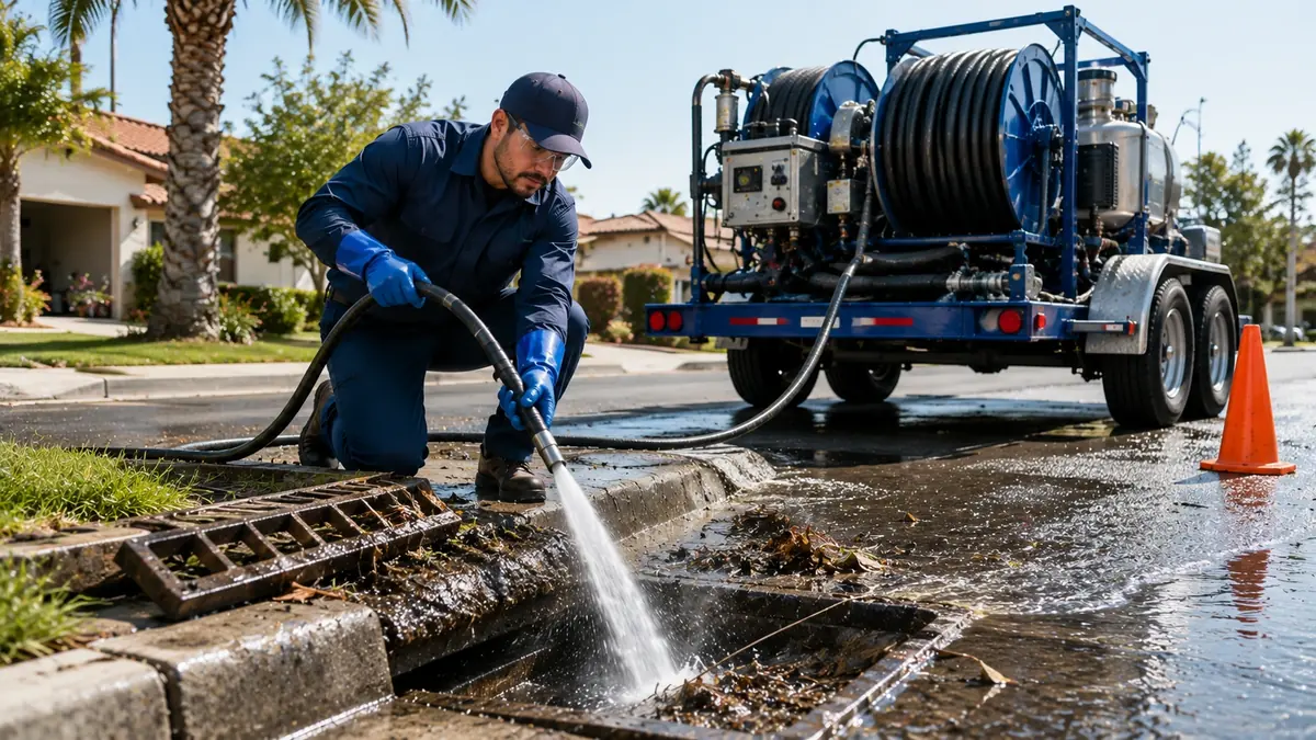 Storm Drain Hydro Jet Cleaning in Benicia